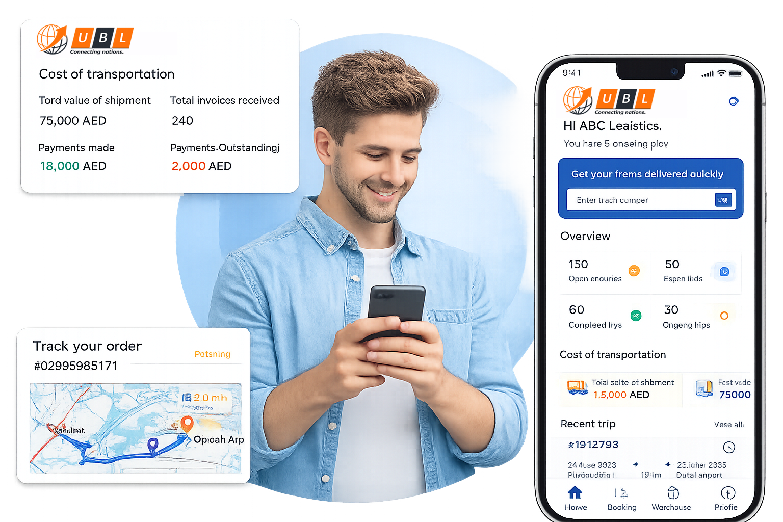 Shipper app interface