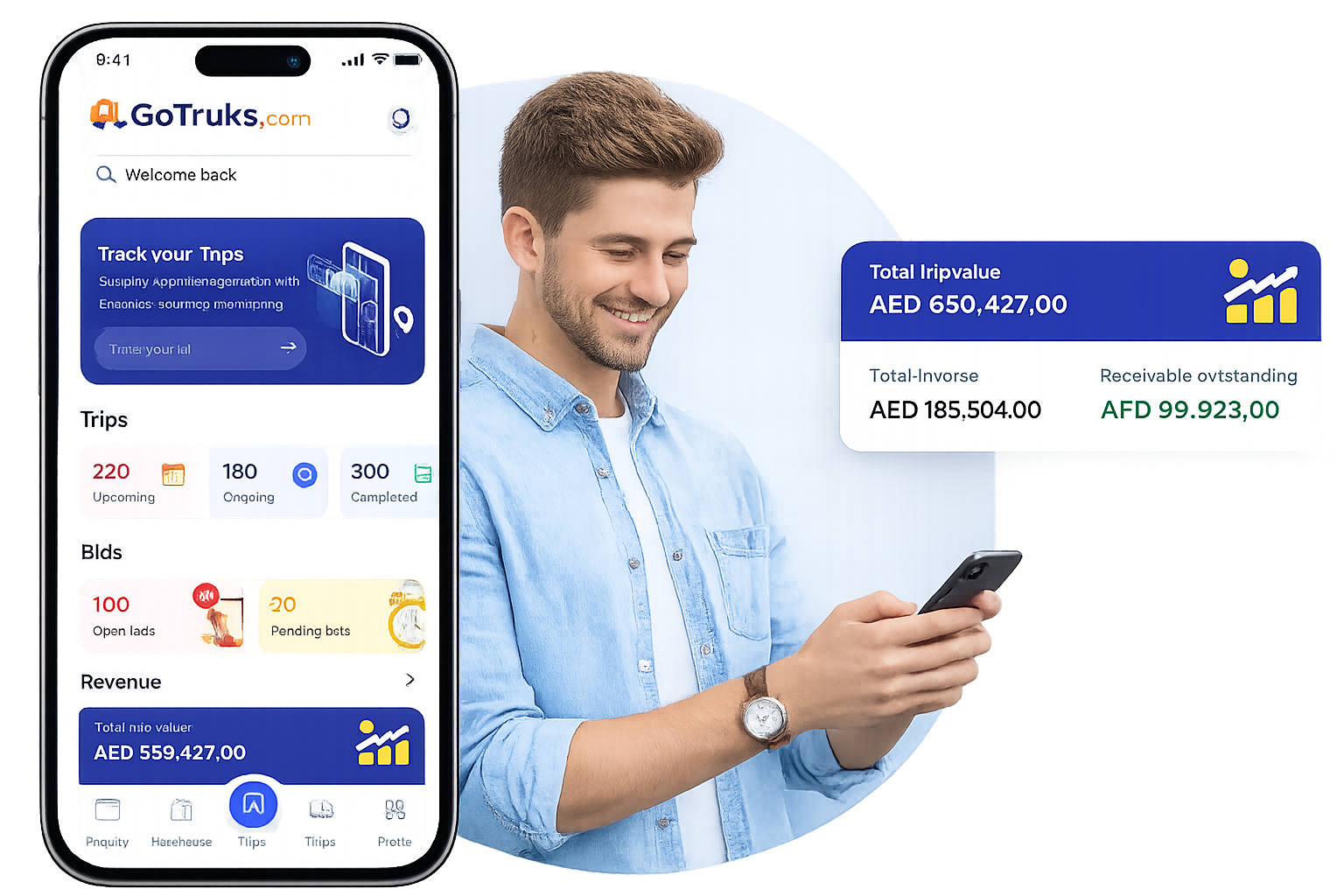 Transporter app interface